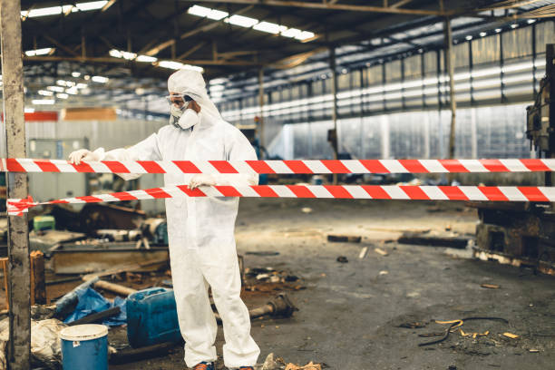 Professional Biohazard Cleanup technician working in Oakland, IA